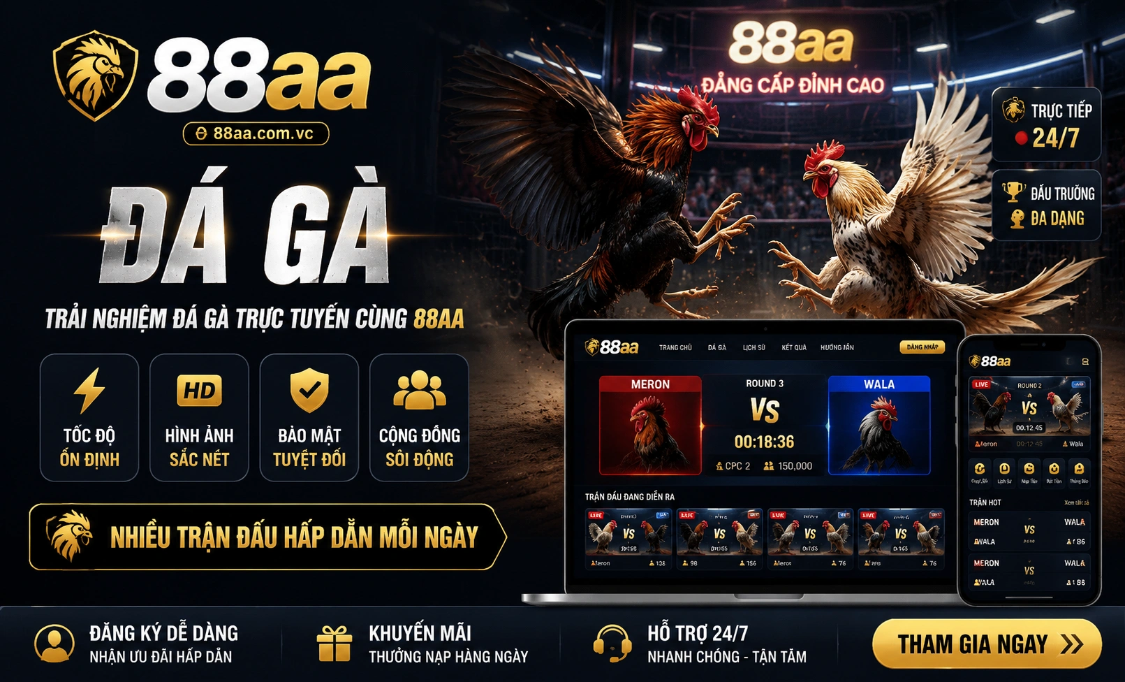 Giao diện VIP Đá Gà 88AA