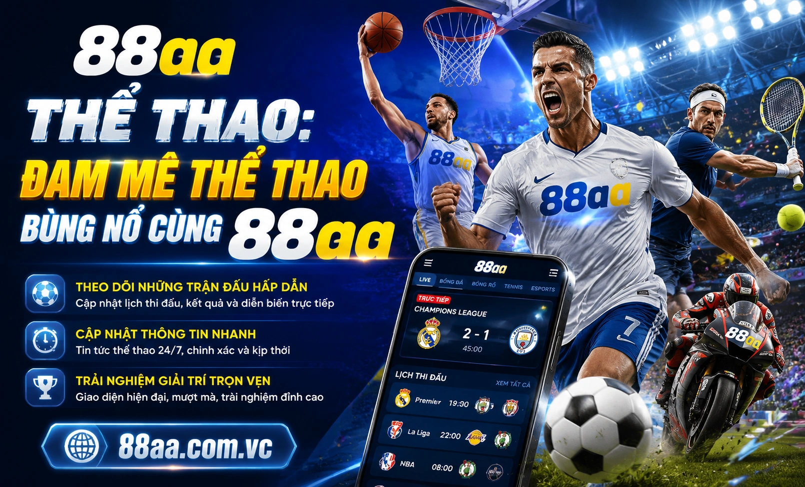 88AA thưởng VIP thể thao